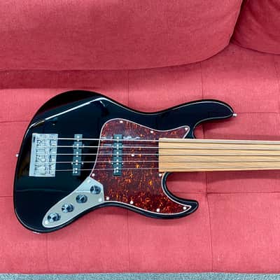 Sadowsky MetroExpress Vintage JJ Bass Fretless, 5-string - Black High Polish image 1