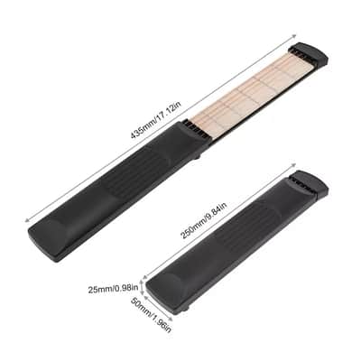 OEM 6-Fret Pocket Guitar Practice Neck – Portable Chord Trainer for Beginners & Pros 2025 - Black image 4