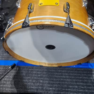 Slingerland 14"x22" Bass Drum - 1970's - 3-Ply - Natural Maple Finish image 3