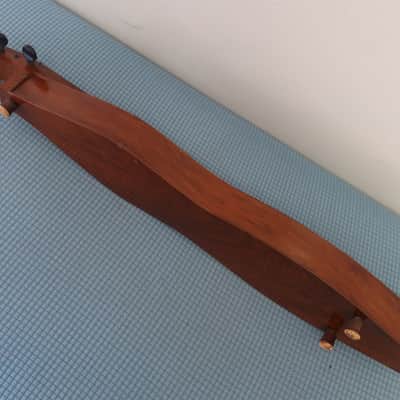 Vintage 1970s The Dulcimer Factory DF STAMP Birch Mahogany 4-String Heart Motif Mountain Dulcimer Walnut Heart Sound Hole K image 8