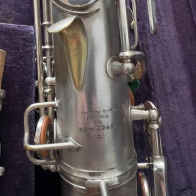 C.G. Conn Transitional Alto Sax 1932-33 Silver image 7