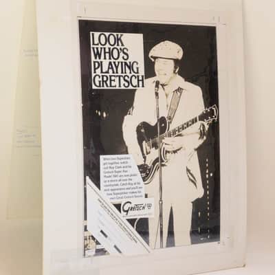 Gretsch Roy Clark Super Ax Original Marketing Ad Artwork - 1978 / UNIQUE COLLECTIBLE image 1