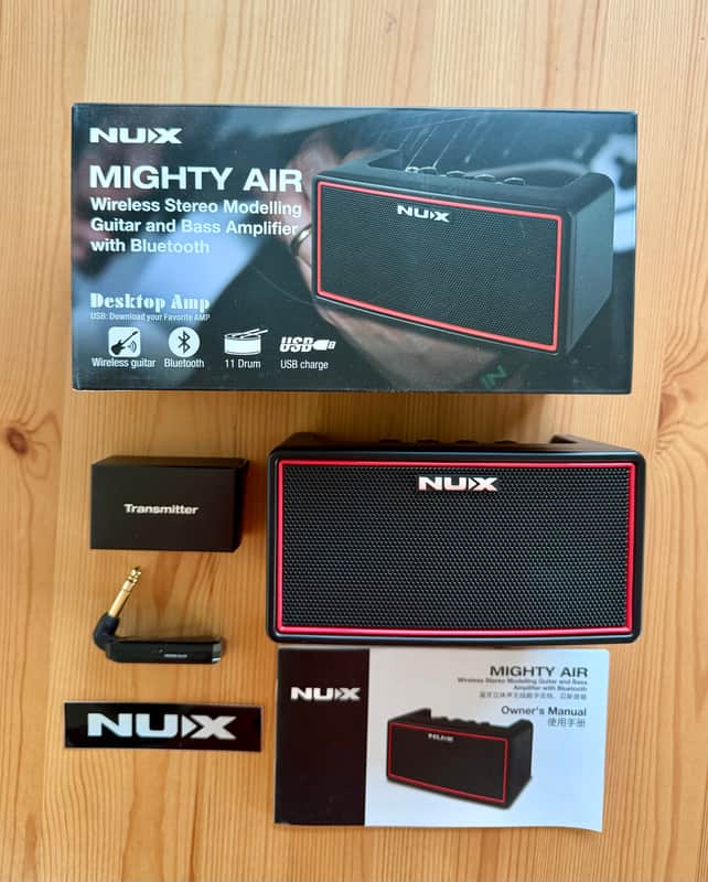 NuX Mighty Air 4-Watt 2x2" Stereo Bluetooth Guitar Combo 2020s - Black image 1
