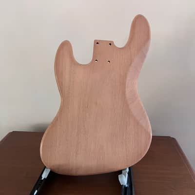 High End Offset Bass Body – Unfinished THICK Curly Maple Top, Solid ONE piece Mahogany Back, Front Routed NOS- limited luthier supply R4 image 4