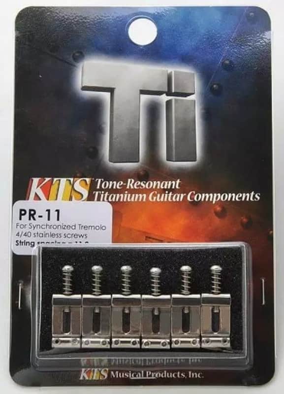 KTS Titanium Bridge Saddles For 2 3/16" String Spaced Bridges Only~JP~PR-11~New image 1