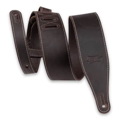 Levy's M17BAS Leather Guitar Strap - Brown image 1