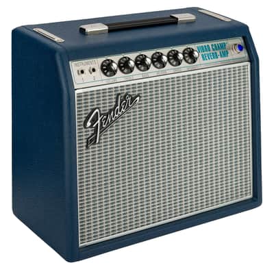 Fender '68 Custom Pro Vibro Champ Reverb FSR Limited Edition "Navy" 5-Watt 1x10" Guitar Combo 2024 - Navy image 1