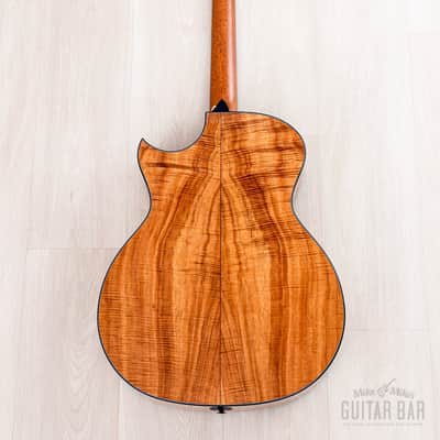 2022 Taylor Custom Grand Auditorium Acoustic Electric Guitar Flame Koa w/ Florentine Cutaway, Short Scale image 3