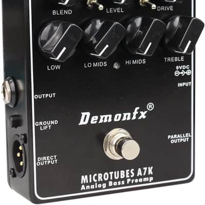 DemonFX MICROTUBES A7K Bass Preamp Pedal 4 BASS Guitar image 7