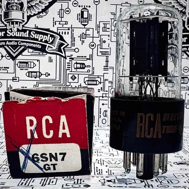 RCA 6SN7GT Black Plates Preamp Driver 1962 - Tested image 1