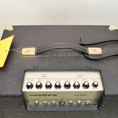 Vintage 80's Bell Duovox Tini-Titan II Accordion & Keyboard Combo Amp w/ Cover & Caster Wheels image 2