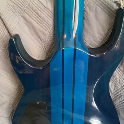 Agile Septor Pro 827 - trans blue neck through ebony fret image 5
