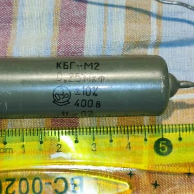 0.25uF 400V  pio Audio capacitors ussr  NOS MATCHED PAIR KBG-M2 image 14