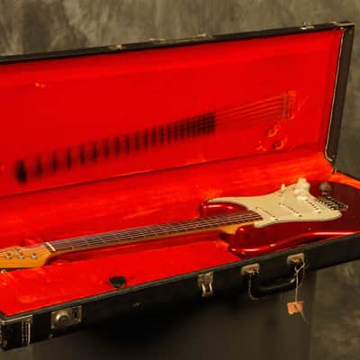 1964 pre-CBS Fender Stratocaster R&R Candy Apple Red '60s nitro factory refinish image 17