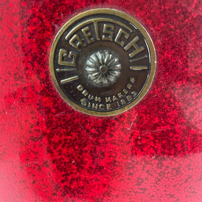 Gretsch 1950’s Broadcaster 3-ply red sparkle drum kit. 20-13-16-14x5 1/2 image 5