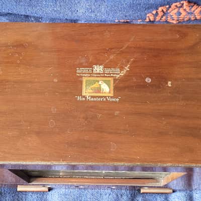 Vintage Antique HMV Jazz Blues Guitar Speaker Cab Cabinet - Elliptical Paper Cone - Beautiful Tone ! image 4