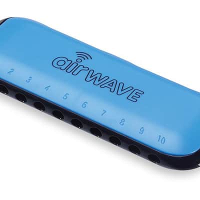 Suzuki Airwave Harmonica Easy-to-Hold Easy-to-Play Standard 10-Hole Diatonic Key of C Harmonica BLUE w/incl Instruction Booklet Pro-Quality Brass Reeds Super-Comfortable Resin Formed Body ALL AGES image 1