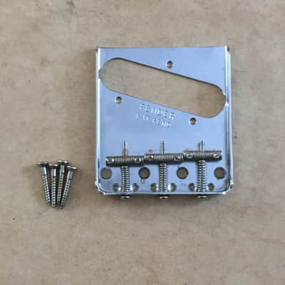 Vintage 50s Reissue Fender Pat. Pend. USA Lightly Aged Tele Ashtray Bridge Relic 3 Threaded Saddles image 1