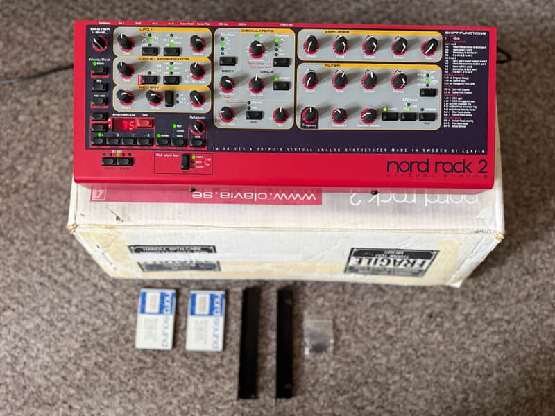 Nord Rack 2 16-Voice Rackmount Virtual Analog Synthesizer 1997 - 2003 - Red image 1
