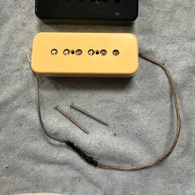 Lollar P90 bridge pickup 50s wind - Black/cream image 1