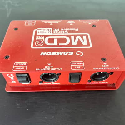 Samson MCD2 Pro S-Max Series Stereo Passive PC Direct Box 2010s - Red image 2