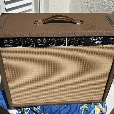 Fender Deluxe 6G3 Brownface 20-Watt 1x12" Guitar Combo 1961 - 1963 - Brown image 5