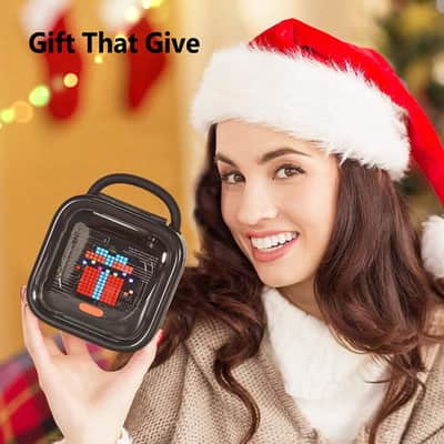 Portable Bluetooth Speaker 3in LED Screen Pixel Display, DSP Wireless Speaker APP Control image 2