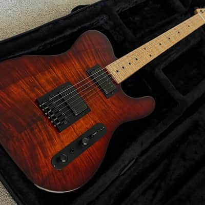 Sadowsky NYC T-Style Guitar - Devin Townsend Replica - 2018 - Dark Cherry Tiger image 7