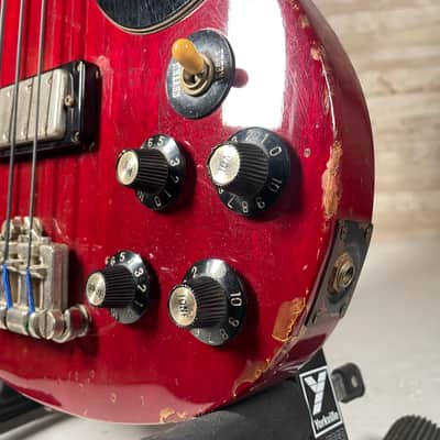 Greco EB-550 SG Bass 1983 - Cherry Red image 6