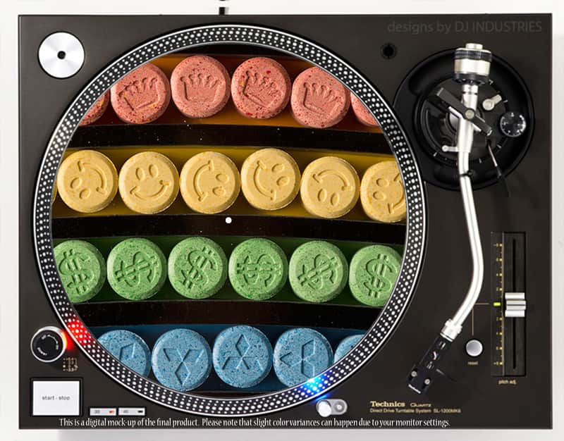 DJ Industries Ecstacy Art - DJ slipmat for vinyl LP record player turntable image 1