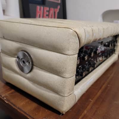 Vintage Kustom K200B-5 4-Channel 100W Amp Head White Sparkle Tuck & Roll 1970s– Tested w/Video image 6