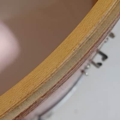 WFL Ludwig 12x17"Tenor Tom Drum Red Lacquer +Natural Maple Wood Hoops Vintage40s image 11