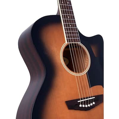 D'Angelico Premier Gramercy Acoustic-Electric Guitar in Aged Burst Finish; Captivating Elegance, Mint image 15