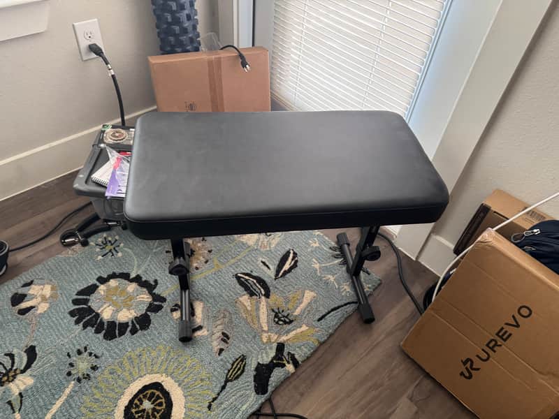 Liquid Stands Foldable Dual Adjustable Piano Bench Stool with Backrest - Piano Desk - Piano Keyboard Bench Seat for Piano Keyboard Stand with Black Padded Cushion for Musicians Piano Stool Chair image 1