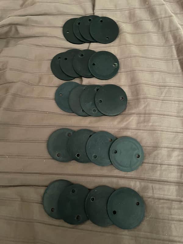 DW Collectors  Black 20 bass drum cookies or rubber gaskets image 1
