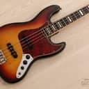 1972 Fender Jazz Bass Vintage Bass Guitar Sunburst w/ Flame Maple Neck, Case