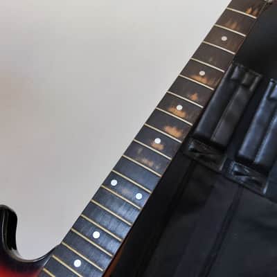Taiwan made1970s Harmony 1401 Sunburst color electric guitar tremolo bridge p90 single coil image 6