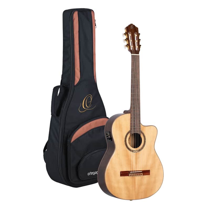 Ortega RCE158SN Performer Series Solid Spruce Top Mahogany Neck Cutaway Nylon 6-String Classical Acoustic-Electric Guitar w/Gig Bag image 1