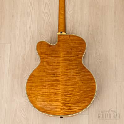 1991 Benedetto Manhattan Cutaway Archtop Electric Guitar Blonde, Near-Mint w/ DeArmond Rhythm Chief 1100, Case image 3