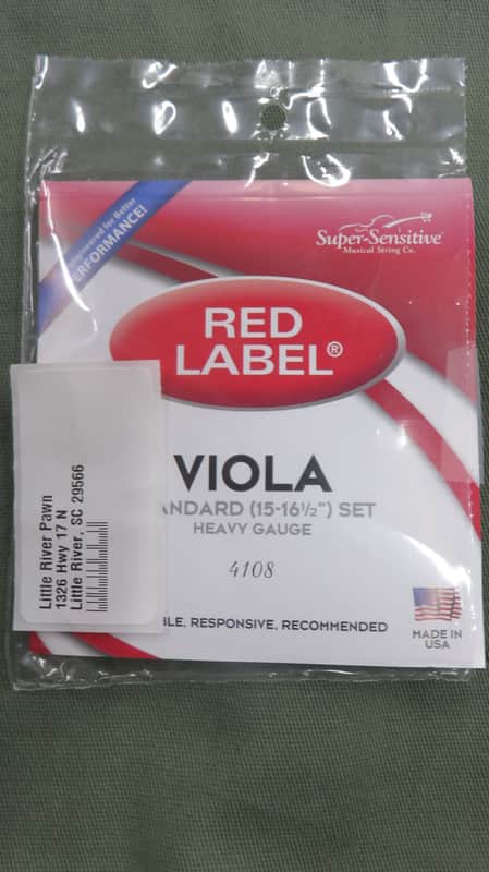 Red Label 4108 Viola Standard 15-16 1/2" Heavy Gauge Strings image 1