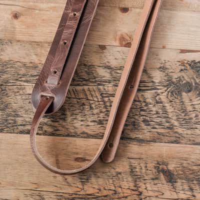 Vintage 60s Strap / Shoulder Pad / Leather Guitar Strap / Two Colourways image 2