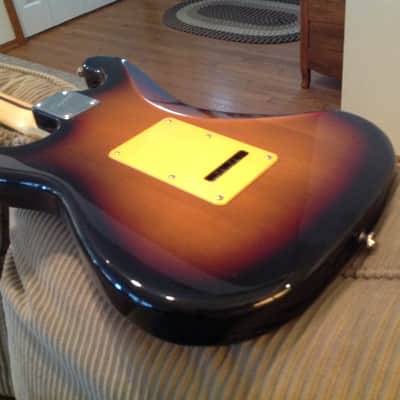 Squier by Fender Vintage Modified Stratocaster HSS w/ Custom Gold Anodized Aluminum Pickguard / Backplate image 9
