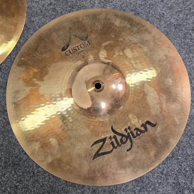 Used Zildjian A Custom Hi Hat Cymbals 14" - Good image 3