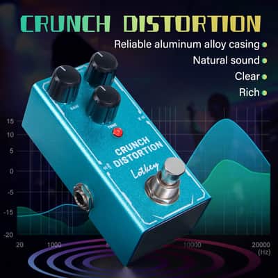 Crunch Distortion Guitar Pedal, Lotkey Electric Effects Pedals Mini Single Type DC 9V True Bypass image 6