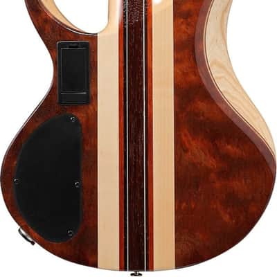 Ibanez BTB1835 Premium 5-String Bass Guitar, Panga Panga Fingerboard, Natural Shadow image 3