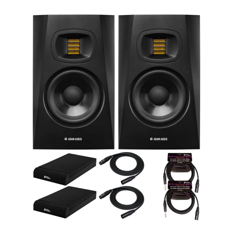 Adam Audio T7V 7-Inch Powered Studio Monitor (2-Pack) with Pads and Cables image 1