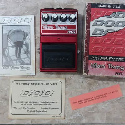 DOD Vibrothang FX22 [NOS - New Old Stock, Complete with Box & Manual] 1st edition 1990 - Metallic Candy Red image 2