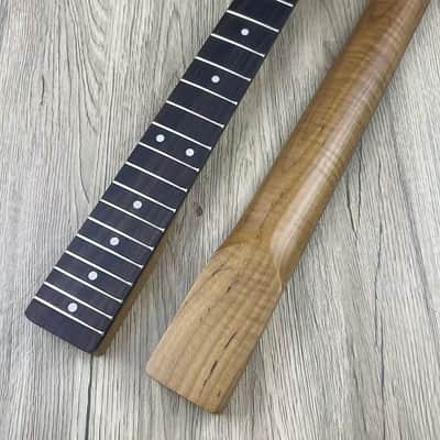 Tiger Maple Wood Guitar Tele Style Neck, Rosewood 21 Frets Fingerboard image 6