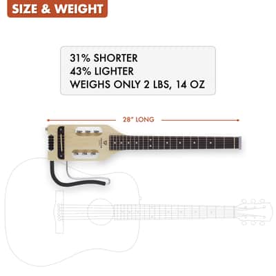 Traveler Guitar Ultra-Light Acoustic Travel Guitar (Maple) image 2