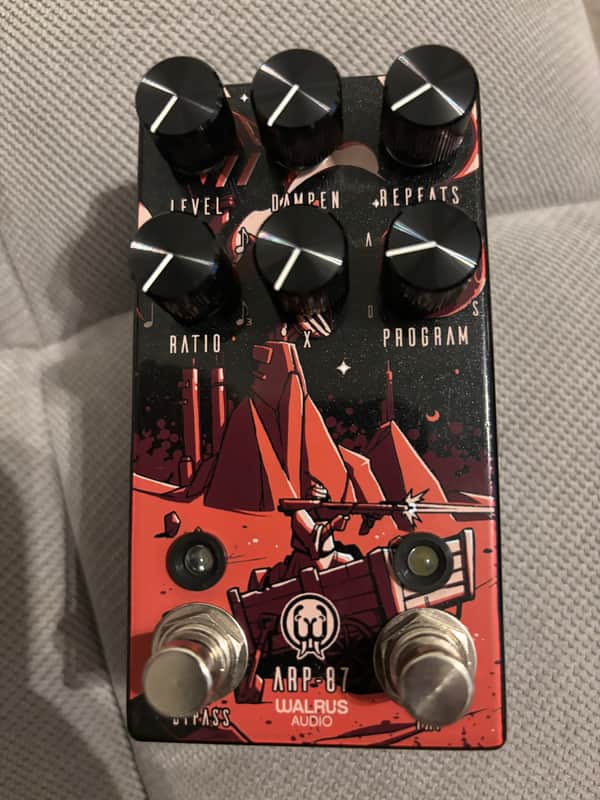 Walrus Audio ARP-87 Multi Function Delay Limited Edition - Gear Hero 2018 - Phone Red Texture / White Ink image 1